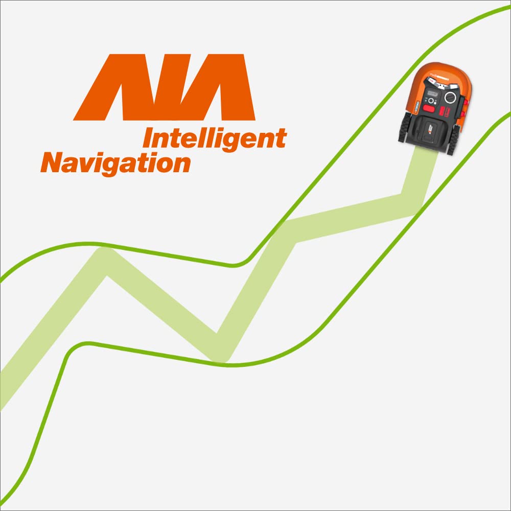 WORX Landroid Plus WR165E Mähroboter - Mit Begrenzungskabel, 500m², AIA Navigation, 35% Steigung, App