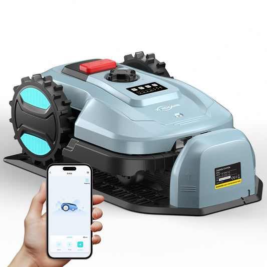 YARDCARE E400 Mähroboter - App Steuerung, 400m², automat. Aufladen, <60dB, Regensensor